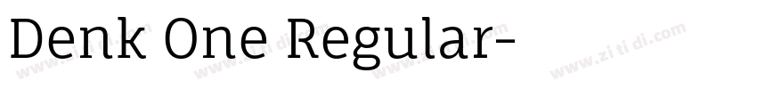 Denk One Regular字体转换